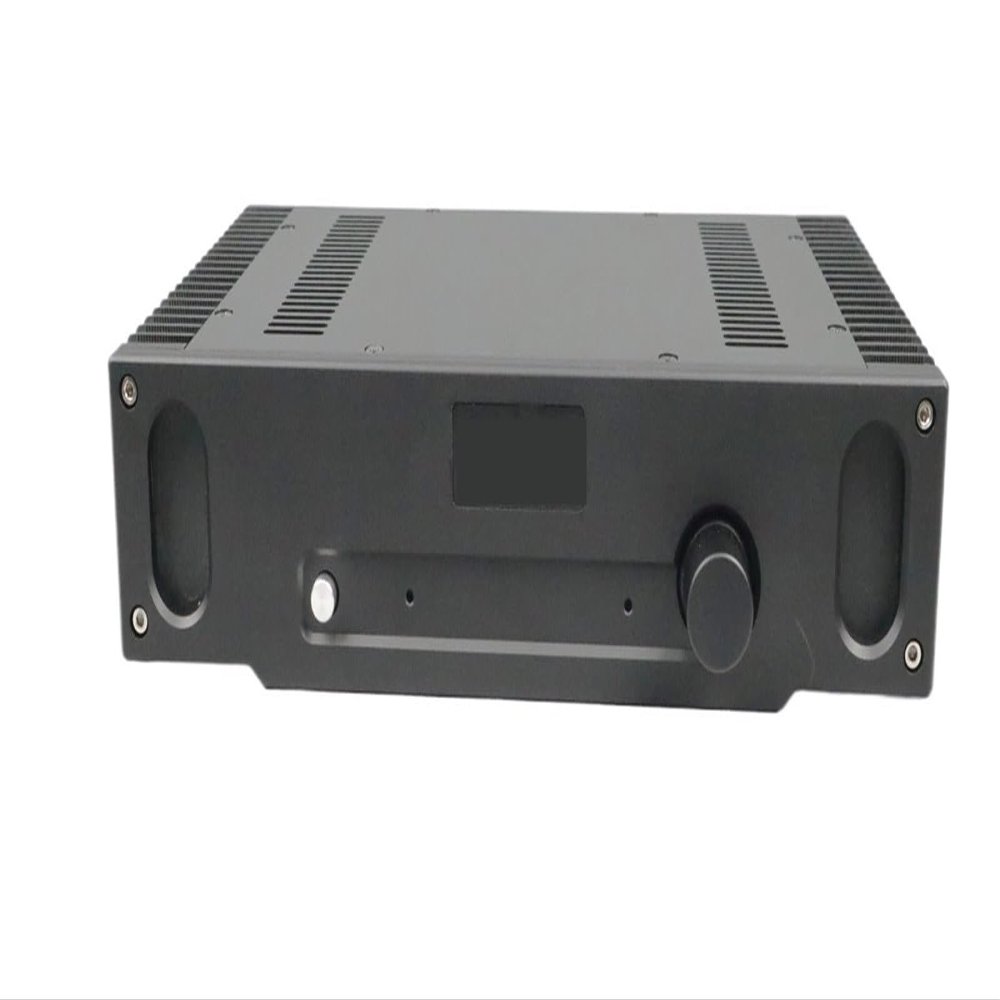 5MNG0Y8 336 * 75 * 208mm 1969 All-Aluminum Power Amplifier Shell, Class A Chassis Aluminium Amplifier Chassis Enclosure Case Shell(Gold)