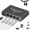 Aufloag Gigabit Ethernet Splitter 1 to 3 - 1000Mbps RJ45 Port Multiplier with USB-C Power, Plug & Play Network Switch for Cat5/5e/6/7/8 Cables, High Speed LAN Switch 1 in 3 Out for PC Laptop AP view 1