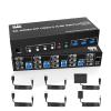 D3LX0Z1 4K KVM Switch 3 Monitors 4 Computers 8K 2 DisplayPort +1 HDMI KVM Switch Triple Monitor for 4PC with Audio Microphone(EU Plug,3DP) view 1
