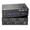 D3LX0Z1 4K KVM Switch 2 Monitors 2/3 Computers 8K,HDMI + Displayport Dual Monitor KVM Switch with 4 USB 3.0 Port(UK,2 Computers in) view 1