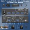 D3LX0Z1 4K KVM Switch 2 Monitors 2/3 Computers 8K,HDMI + Displayport Dual Monitor KVM Switch with 4 USB 3.0 Port(UK,2 Computers in) view 2