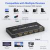 8K HDMI Switch 4 in 1 Out HDMI Splitter HDMI Switcher Selector with IR Remote for Xbox PS5 PS4 PC TV view 2