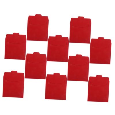 Garneck 10pcs Cd Sleeves Paper DVD Envelopes for Scratch Red Cardboard Cd Storage Holders for Organizing Advertising Materials and Discs