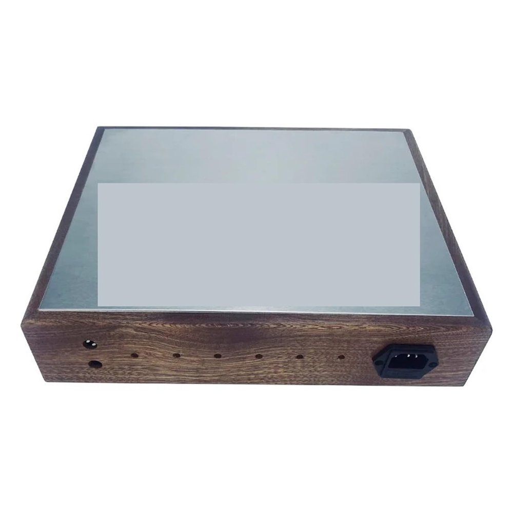 L6AS0F7 300 * 65 * 250mm Wood Frame Aluminum Amplifier Case Preamplifier Chassis Vacuum Tube Amplifier Chassis Shell DIY Box(Model 2)