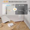 DEPOW 2 Prong to 3 Prong Adapter Power Strip - 6 Outlets & 4 USB Ports (2 USB-C), 1050J Two Prong Surge Protector, 5FT Extension Cord, Wall Mount - Ideal for Old Houses Non-Grounded Outlets view 4