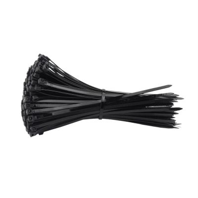 100PCS Self-Locking Plastic Nylon Cable Tie Black Cable Tie Fastening Ring Industrial Cable Tie(5X300mm)