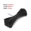 100PCS Self-Locking Plastic Nylon Cable Tie Black Cable Tie Fastening Ring Industrial Cable Tie(5X300mm) view 2
