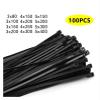 100PCS Self-Locking Plastic Nylon Cable Tie Black Cable Tie Fastening Ring Industrial Cable Tie(5X300mm) view 3