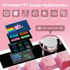 ZMX X BOYI TD31Pro Mechanical Numpad,Hot Swap Wireless BT5.0/2.4GHz/Type-C Wired Numeric Keypad with Screen&Knob,30Keys PBT Keycaps RGB Gaming Macro Number Pad for PC Laptop (Pink Cherry Blossom) view 3