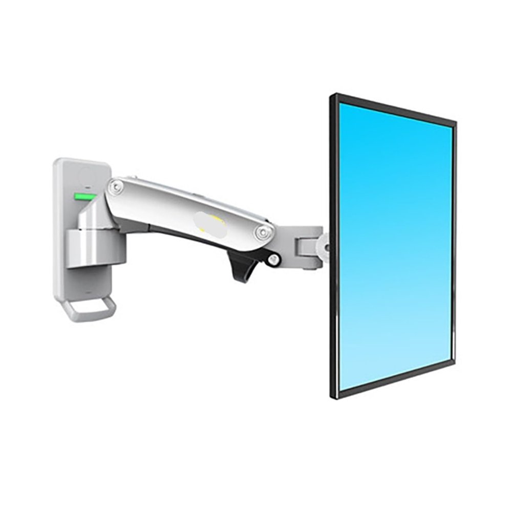 YTMJPQQJI 17-27 inch Gas Spring Full Motion TV Wall Mount LCD LED Monitor Stand Aluminum Arm Bracket F120(Silver Grey)