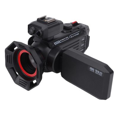 ASHATA 53MP 4K Digital Camera Camcorder for Photography & Vlogging, 3 Inch Display, Autofocus, 50X Digital Zoom, WiFi Vlogging Video Camera Recorder, MOV JPG Format (Black)