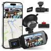 360 2K Dash Cam Front and Rear Inside,4 Channel 3inch IPS Touchscreen 2K Dash Cam Front and 3x1080P Rear Inside Left Right,24/7 Recording Built-in WiFi,Loop Recording,G-Sensor,64G TF view 1