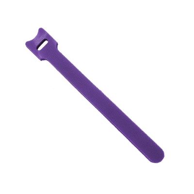 50pcs Releasable Cable Ties Plastics Nylon Hook Loop Wrap Zip Bundle Fastener Straps Detachable T-Type Wire Organizer(Purple,120mm)