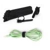 20pcs Black T-Type Cable Ties Plastics Releasable Nylon Hook Loop Wrap Zip Bundle Fastener Straps Detachable Wire Organizer(150mm) view 1