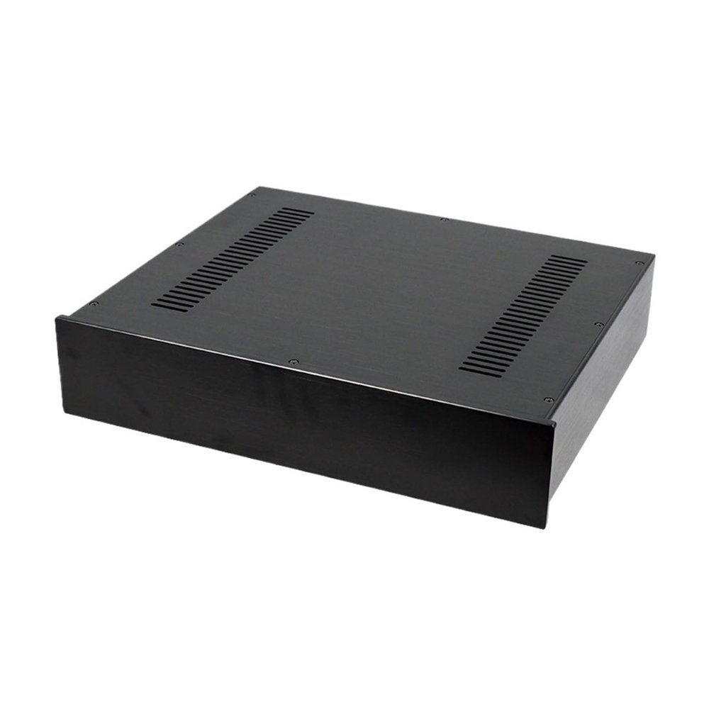 5MNG0Y8 431 * 358 * 92mm All-Aluminum Alloy Power Amplifier Case DAC Preamplifier Chassis Vacuum Tube Amplifier Chassis Shell Box(350 deep knobs)