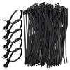 100PCS Nylon Cable Ties with Screw Hole Self-Locking Fixed Cable Cord Ties Reusable Straps Fastening Loop for Home Office(Black,5x150mm) view 1