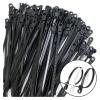 100PCS Nylon Cable Ties with Screw Hole Self-Locking Fixed Cable Cord Ties Reusable Straps Fastening Loop for Home Office(Black,5x150mm) view 2