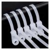 100PCS Nylon Cable Ties with Screw Hole Self-Locking Fixed Cable Cord Ties Reusable Straps Fastening Loop for Home Office(Black,5x150mm) view 3