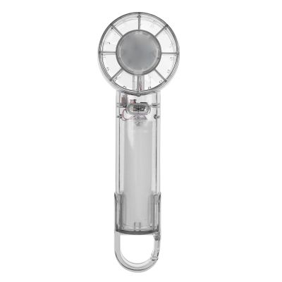 ZJchao Transparent Handheld Fan 3 Speed Low Noise USB Rechargeable Powerful Hand Desk Fan for Outdoor Activities (Black)