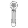 ZJchao Transparent Handheld Fan 3 Speed Low Noise USB Rechargeable Powerful Hand Desk Fan for Outdoor Activities (Black) view 1