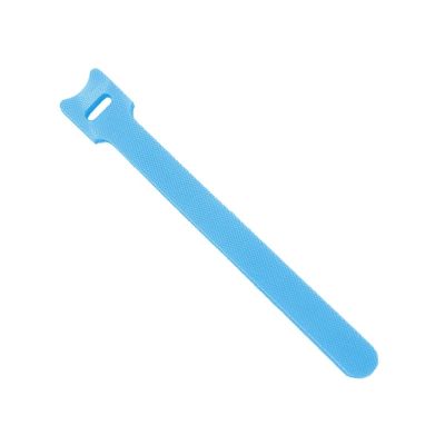 50pcs Releasable Cable Ties Plastics Nylon Hook Loop Wrap Zip Bundle Fastener Straps Detachable T-Type Wire Organizer(Sky Blue,100mm)