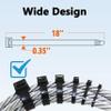 200lb Zip Ties Heavy Duty 18 Inch 70pcs, Large White Cable Tie, Thick Heat Resistant Zipties, Big Wide Clear Wire Ties, Industrial Tie Wraps for Outdoor Use view 2