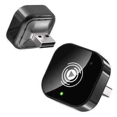 2025 Upgraded Wireless Carplay Adapter for iPhone, Plug&Play Carplay Wireless Adapter Support Auto-Connect via BT5.3 & Dual-Band WiFi -No Latency,Stable Fit for Cars, for Apple iPhone iOS 10+,Black
