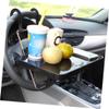 ABOOFAN Folding Car Laptop Desk Drawer Backseat Food Tray Beverage Rack for Cars Convenient Portable Workstation for Eating Working view 4