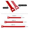 50pcs Releasable Cable Ties Plastics Fastening Reusable Cable Tie Straps Nylon Wrap Zip Bundle Bandage Tie(Yellow,200mm) view 3