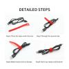 50pcs Releasable Cable Ties Plastics Fastening Reusable Cable Tie Straps Nylon Wrap Zip Bundle Bandage Tie(Yellow,200mm) view 4