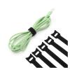 20pcs Black T-Type Cable Ties Plastics Releasable Nylon Hook Loop Wrap Zip Bundle Fastener Straps Detachable Wire Organizer(200mm) view 2