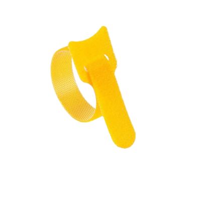 50Pcs Nylon Fastening Cable Ties Adjustable Cord Ties, Cable Management Straps Hook Loop Cord Organizer Wire Ties Reusable(Yellow,12x250mm)