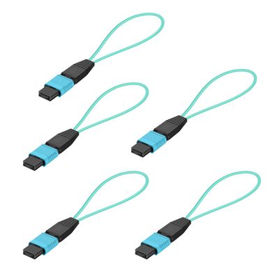 lidkew MPO/UPC OM3 12 Core Fiber Multimode Loopback Adapter for 10G/40G/100G Fiber Optic Testing Connector,High-Speed Network Communication(5 Pack)