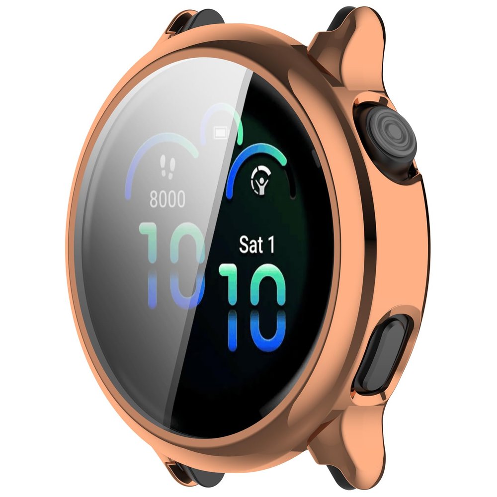 Compatible with Garmin Vivoactive 6 Case,Soft Flexible TPU Ultra-Thin Scratch Resistant Full Protective Bumper Cover for Garmin Vivoactive 6 Smartwatch Accessories (Rosegold)