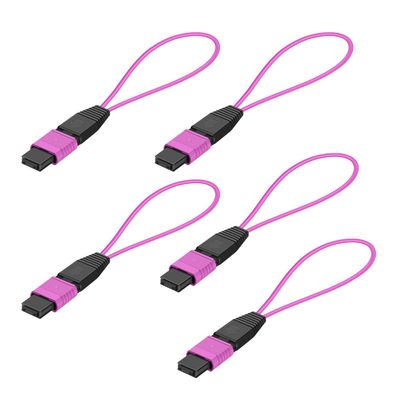 lidkew 5 Pack MPO/UPC OM4 16 Core Multimode Fiber Optic Loopback Connector for Test Adapter for Fiber Optic Communication,Network Maintenance