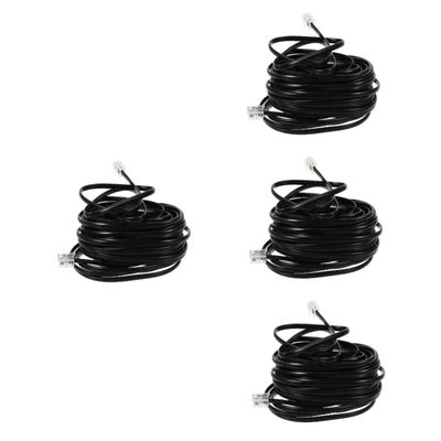 Uonlytech 4pcs Sturdy Telephone Wire Phone Extension Cord Replacement Phone Cable for Home Office