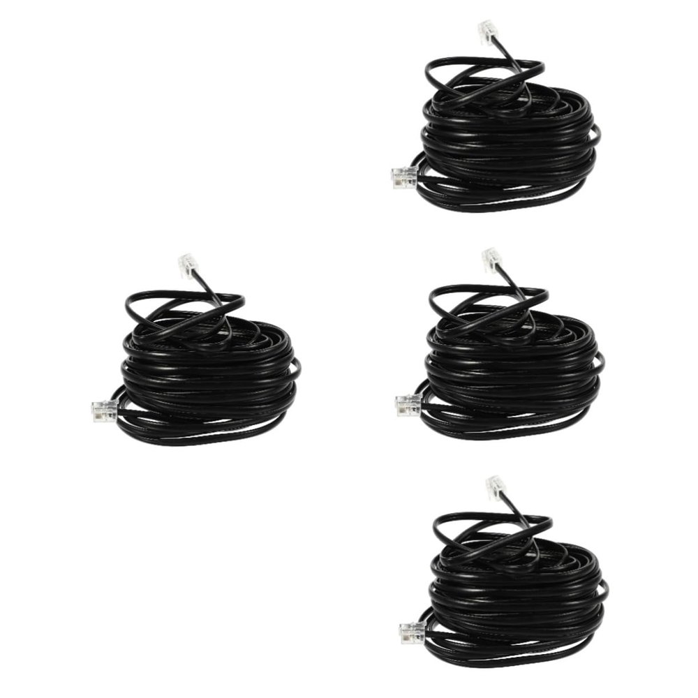 Uonlytech 4pcs Sturdy Telephone Wire Phone Extension Cord Replacement Phone Cable for Home Office