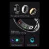 ASHATA Smart Ring Fitness Tracker, Bluetooth 5.3 Smart Health Ring with Motion Monitoring, Pedometer, Sleep Tracking Wearable, 5ATM, with Charging Cable (Black3) view 2