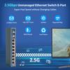 10 Port 2.5G Unmanaged Ethernet Switch, 8 x 2.5G Base-T Ports, 2 x 10G SFP, Compatible with 100/1000/2500Mbps, VLAN, Fanless, Desktop/Wall Mount YuanLey 2.5Gbe Network Switch for Wireless AP, NAS, PC view 2