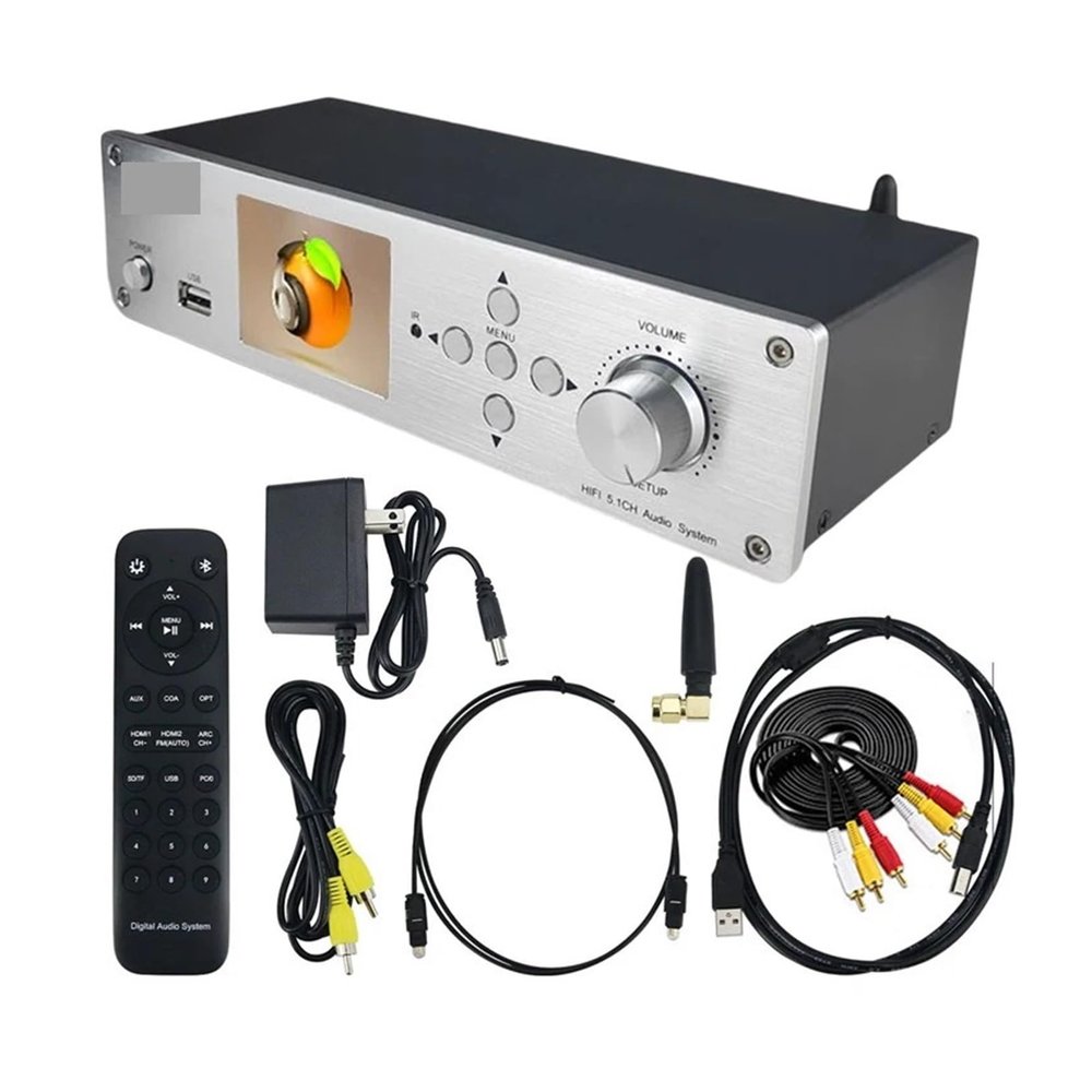 D3LX0Z1 DTS 5.1CH Audio Decoder 51 4K HD-MI 2.0 Converter 5.0 DSD 32BIT DAC ARC PC USB OTG Adapter(CS4354 UK Plug)