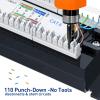 ZoeRax Cat6 Patch Panel 24-Port, UTP 1U 19-Inch Rack Mount Network Panel, All-in-One Design with Built-in Cable Management, Gigabit Ready Ethernet Punch Down Panel (110 Type Tool Compatible) view 2