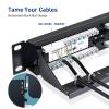 ZoeRax Cat6 Patch Panel 24-Port, UTP 1U 19-Inch Rack Mount Network Panel, All-in-One Design with Built-in Cable Management, Gigabit Ready Ethernet Punch Down Panel (110 Type Tool Compatible) view 3