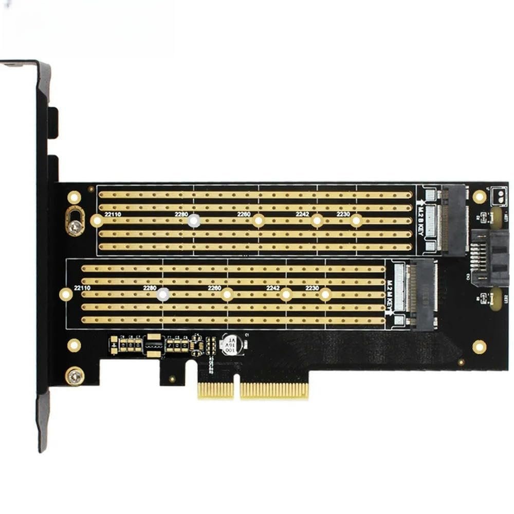 for 1PC SK6 M.2 NVMe SSD NGFF to PCIE X4 Adapter M Key B Key Dual Interface Card PCI Express 3.0 x4 2230-22110 m.2