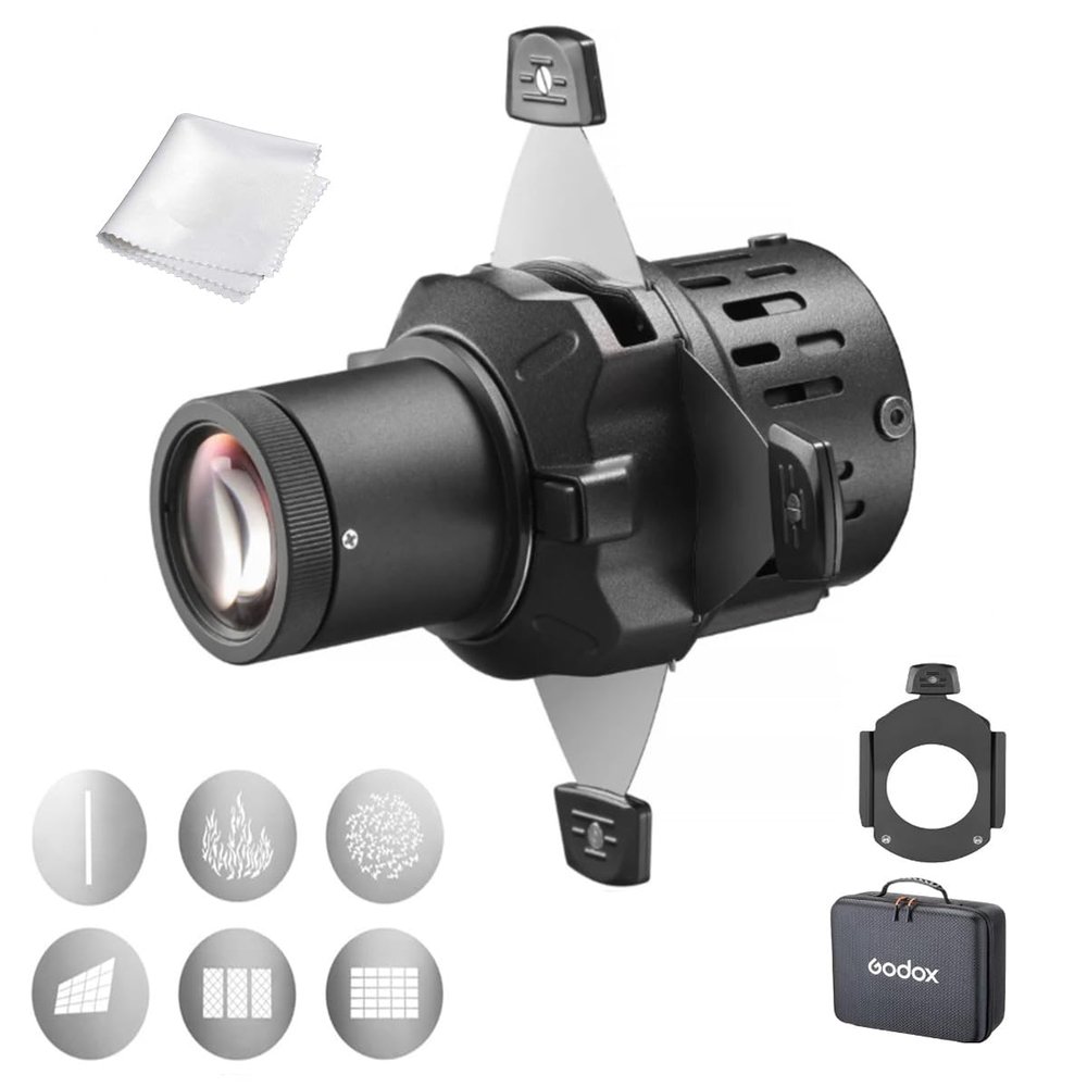 Godox SP36K Projection Attachments with 36 Lens, for Godox RS60R RS60Bi MS60R MS60BI, Compact Design with Changeable Lenses, a 360Rotatable Body, a Wide Range of Lighting Effect