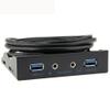 for 1PC 3.5 Floppy Bay Internal 20Pin to 2 Port USB 3.0 HUB and HD Audio 3.5-in PC Floppy Front Panel view 1