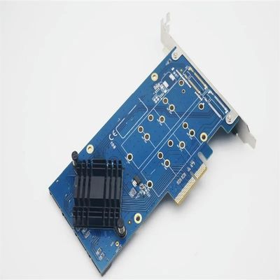 for 1PC Quad SATA 3.0 Port PCI-e Card HyperDuo 4 Ports SATA 6Gbps 3.0 SSD HDD PCI Express Card Built 0 Expanding Heat Sink