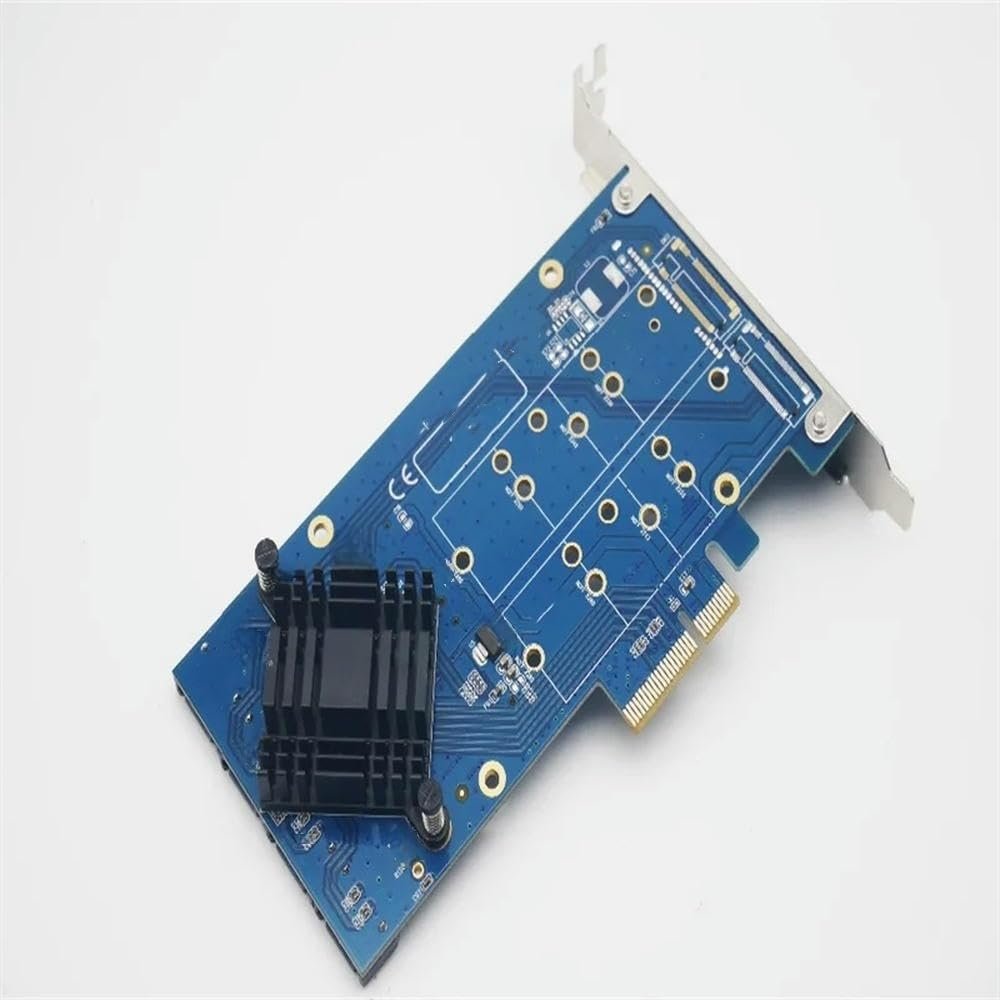 for 1PC Quad SATA 3.0 Port PCI-e Card HyperDuo 4 Ports SATA 6Gbps 3.0 SSD HDD PCI Express Card Built 0 Expanding Heat Sink