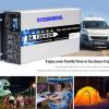 12V to 220V,12000W Pure Sine Wave Power Inverters,Car Solar Inverter DC 12V 24V 48V 60V 72V to AC 110V 220V with LCD Display 2 AC Outlets Dual for Car Home RV view 3