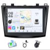 4+64G Car Radio for Mazda 3 2010-2013: 9" 1280x800 Touchscree Car Stereo with Wireless Carplay & Android Auto GPS Navigation Bluetooth WiFi FM SWC Backup Camera view 1