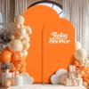 Orange Arch Backdrop Covers - 7.2FT, 6FT Spandex Fitted Wedding Arch Stand Covers Round Top Chiara Stretchy Arch Backdrop Cover for Thanksgiving Wedding Birthday Party Decoration view 2